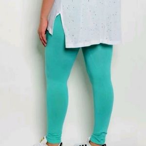 NEW‎ Juniors Plus 1XL 2XL 3XL Aqua Green Leggings